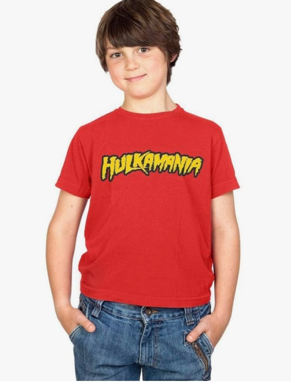 Gildan Red Kids Hulkamania Graphic Tee